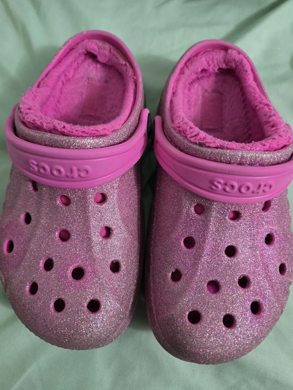 CROCS Kids' Sparkle Pink Lined Clog & Black NBC Nightmare Before Christmas